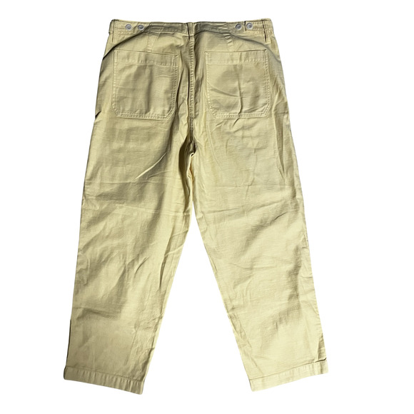 Madewell Pants Womens 32 Yellow Fatigue Utility Cotton Button Fly Workwear L8059 - Picture 4 of 16